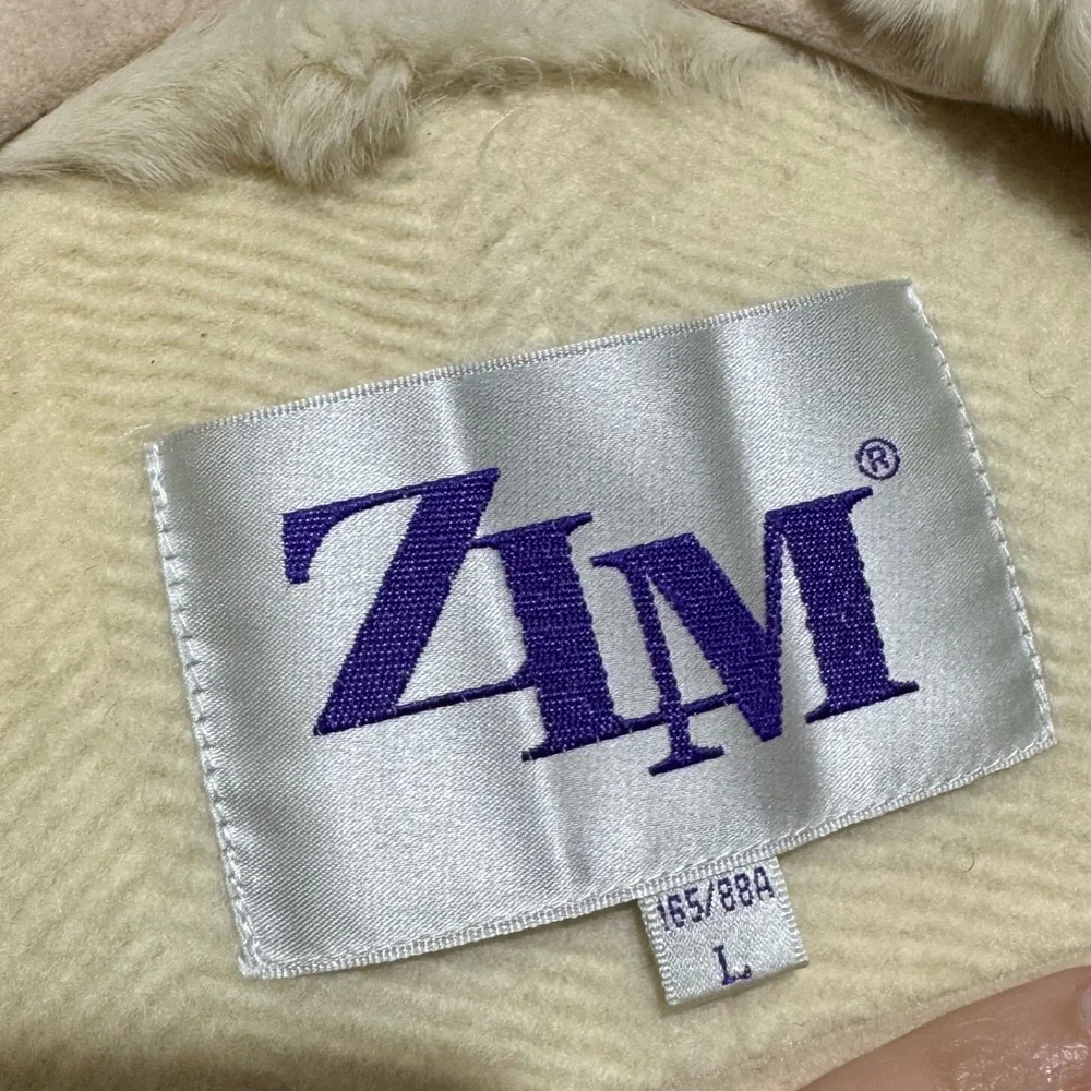 ZIM Vtg Alpaca‎ Wool Blend Rabbit Fur Winter Coat Size Large Old Money Classic